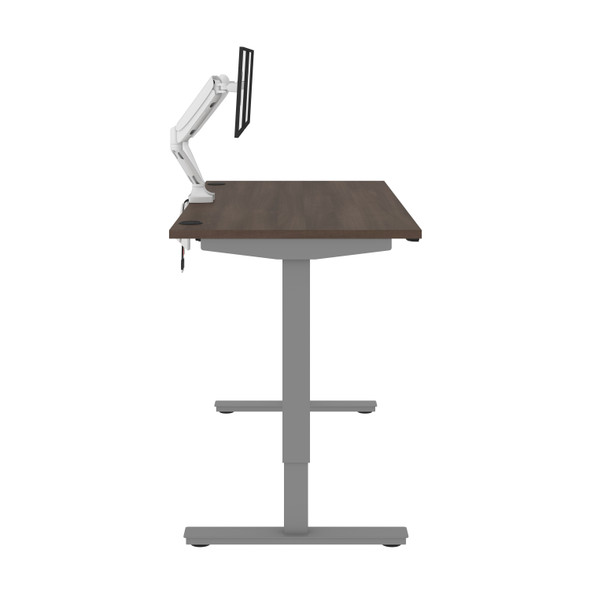 Bestar Upstand 60W x 30D Standing Desk with Dual Monitor Arm in Antigua - 175870-000052