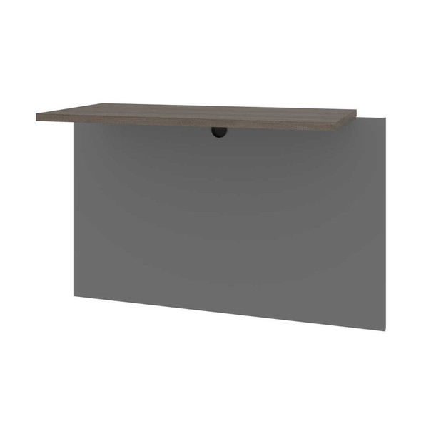 Bestar Prestige + 40W Desk Bridge in Bark Grey & Slate - 99820-000047