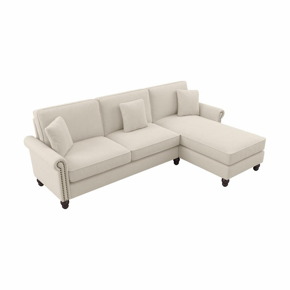 Bush Furniture 102W Sectional Couch with Reversible Chaise Lounge Cream - CVY102BCRH-03K