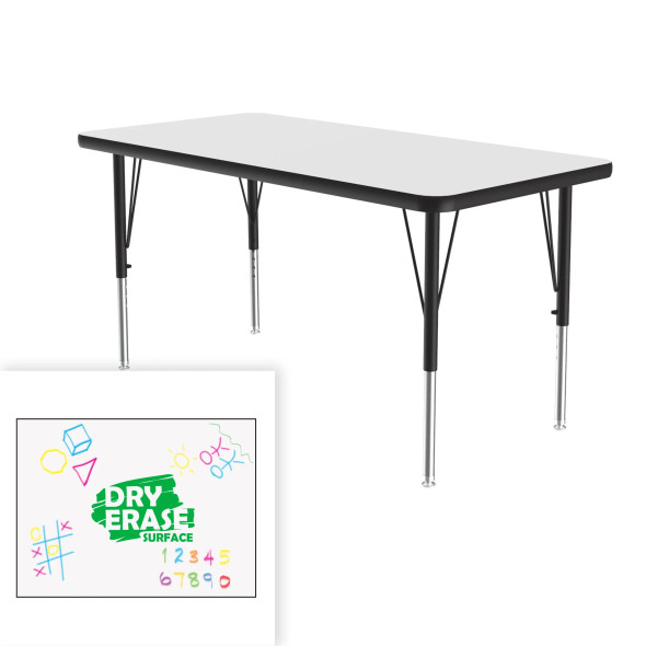 Correll High-Pressure Dry Erase Markerboard Activity Tables 24 x 60 - A2460DE-REC Correll High-Pressure Dry Erase Markerboard Activity Tables 24 x 60 - A2460DE-REC