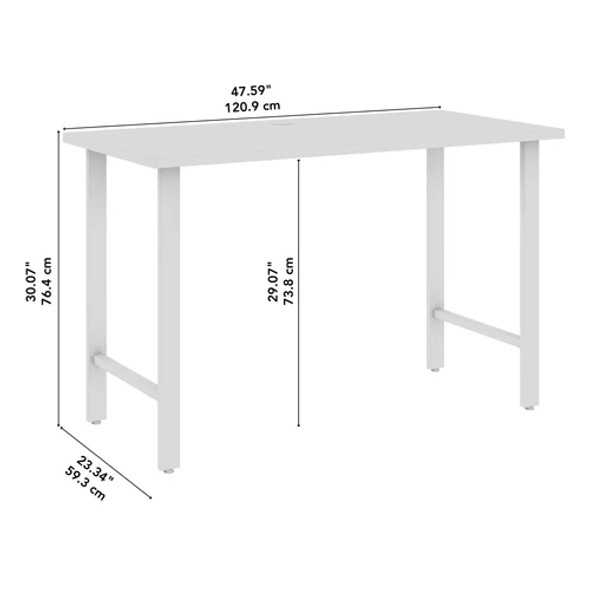 Bush Furniture Hustle 48W x 24D Computer Desk with Metal Legs - HUD148PG