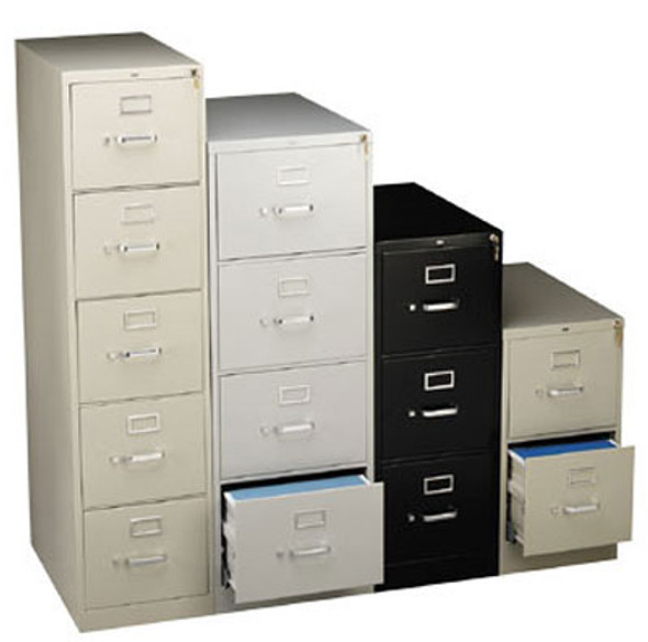HON 310 Series 4-Drawer Metal Vertical File Cabinet Legal Size Putty - 314CPL