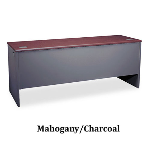 HON 38000 Steel Kneespace Credenza 72" Mahogany/Charcoal - 38854NS