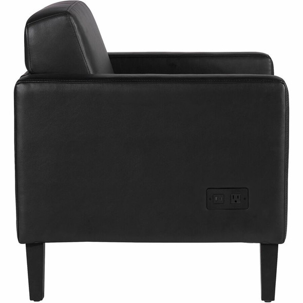 Lorell Soft-Seating Club Chair with Power Charging - LLR86952