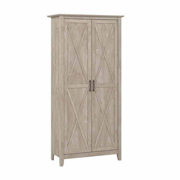 Bush Furniture Key West Tall Storage Cabinet In Reclaimed Pine - KWS266RCP-03