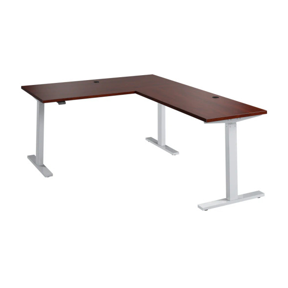 Bush Furniture Move 60 Series 60W Height Adjustable L Shaped Standing Desk Hansen Cherry / Silver - M6SL6078HCSK