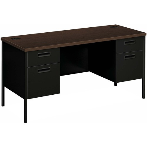 HON Metro Classic Series Kneespace Credenza Black/Mocha - P3231MOP