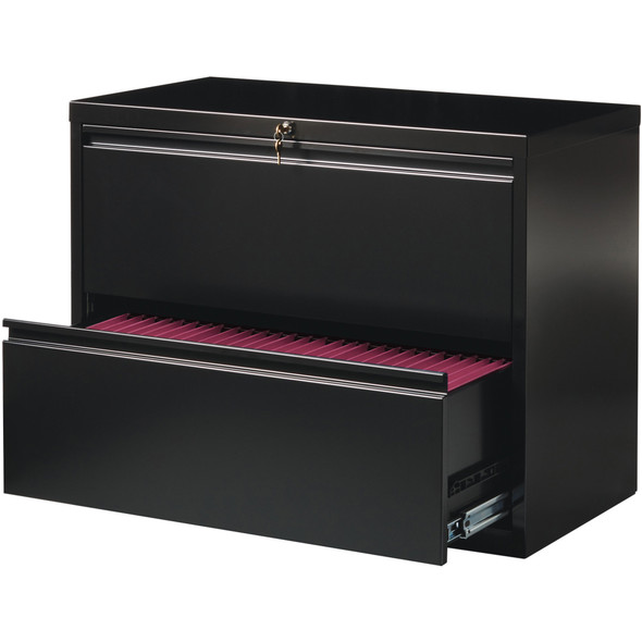 Lorell Fortress Series 2-Drawer Lateral File Black - LLR60555