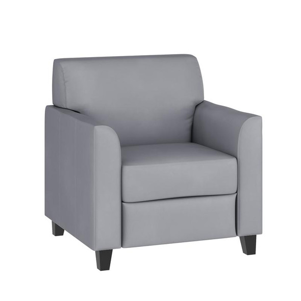 Flash Furniture HERCULES Diplomat Series Gray LeatherSoft Chair- BT-827-1-GY-GG