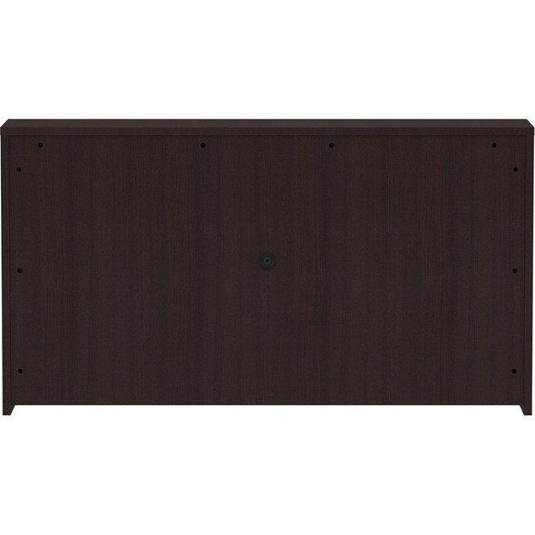 Lorell Essentials Series Stack-on Hutch with Doors Espresso 66" - LLR18269