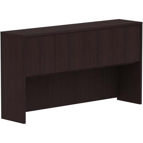 Lorell Essentials Series Stack-on Hutch with Doors Espresso 60" - LLR18270