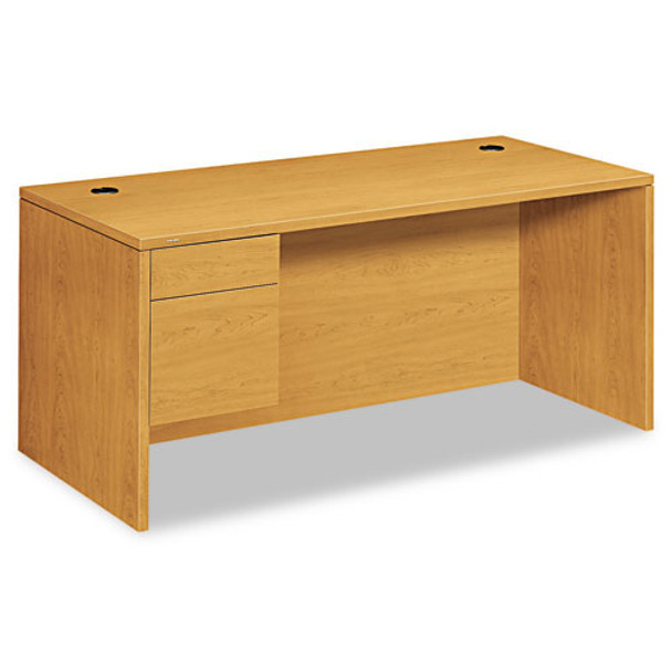 HON 10500 Series Single 3/4 Pedestal Desk 66" Left, Assembled - 10584LCC