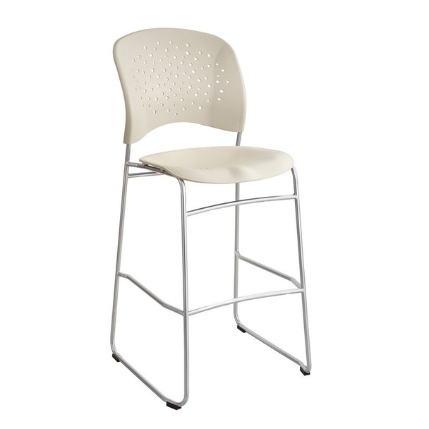 Safco Reve Bistro-Height Round Back Sled Base Chair Latte - 6806LT