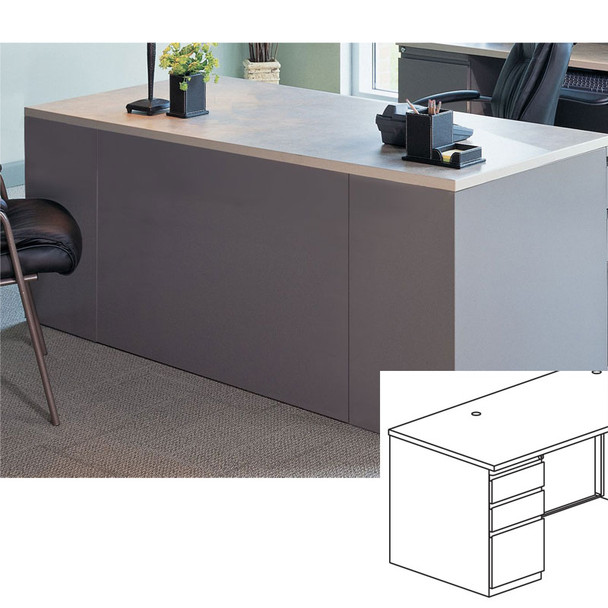 Mayline CSII Rectangular Desk with Box/Box/File Pedestal 30D x 54W - C1341