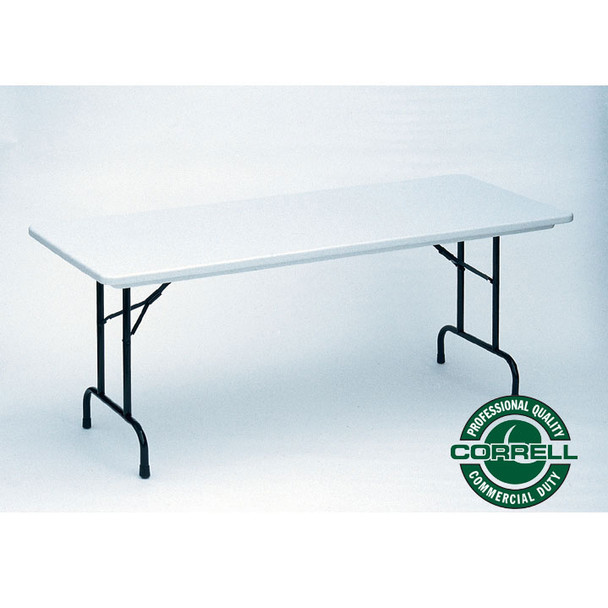 Correll R-Series Heavy Duty Blow-Molded Plastic Folding Table 30 x 60 - R3060