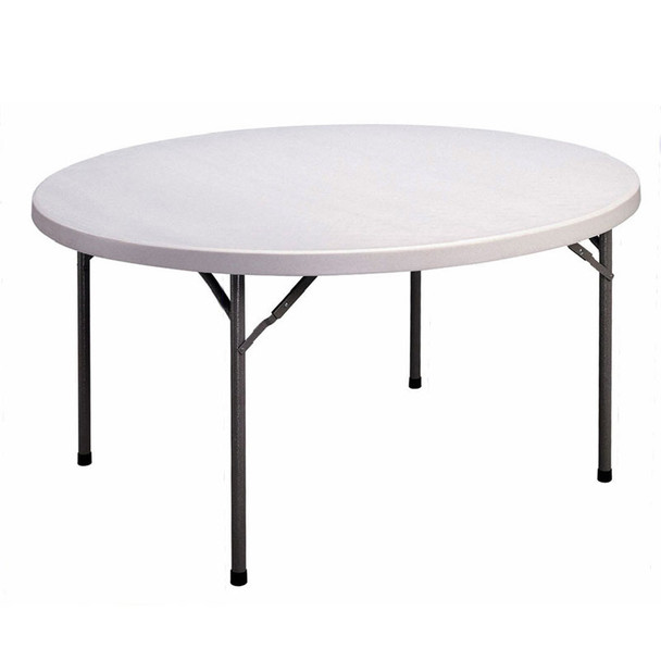 Correll Economy Blow-Molded Plastic Folding Table Round 72 - CP72