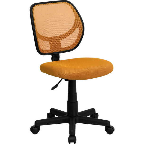 Flash Furniture Mid-Back Orange Mesh Task Chair and Computer Chair - WA-3074-OR-GG