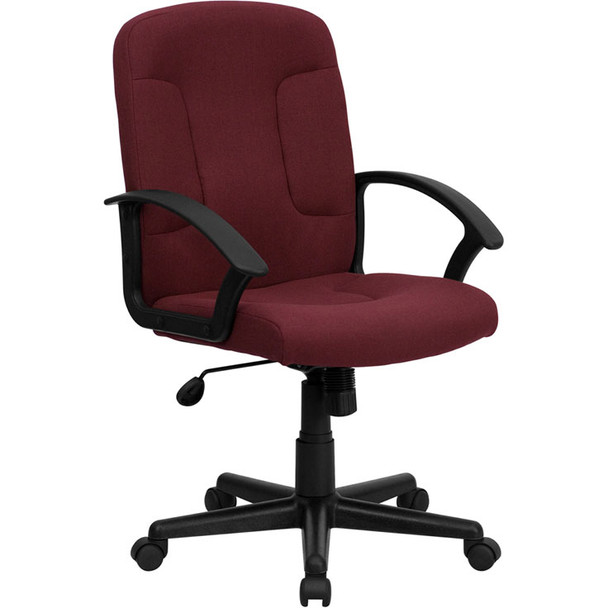 Flash Furniture Mid-Back Burgundy Fabric Executive Office Chair - GO-ST-6-BY-GG