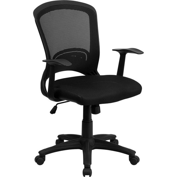 Flash Furniture Mid-Back Black Mesh Chair - HL-0007-GG