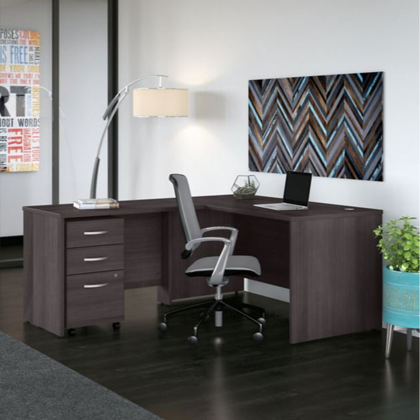 Bush Business Furniture Studio C Desk L-Shaped Package 72" Storm Gray - STC007SGSU