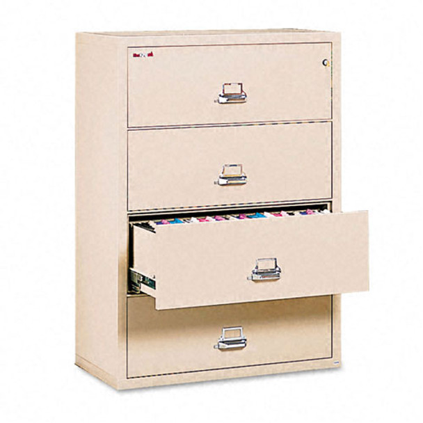 FireKing 4-Drawer Lateral Fire and Impact Resistant Letter/Legal File 31 1/8W x 22 1/8D - 43122CPA