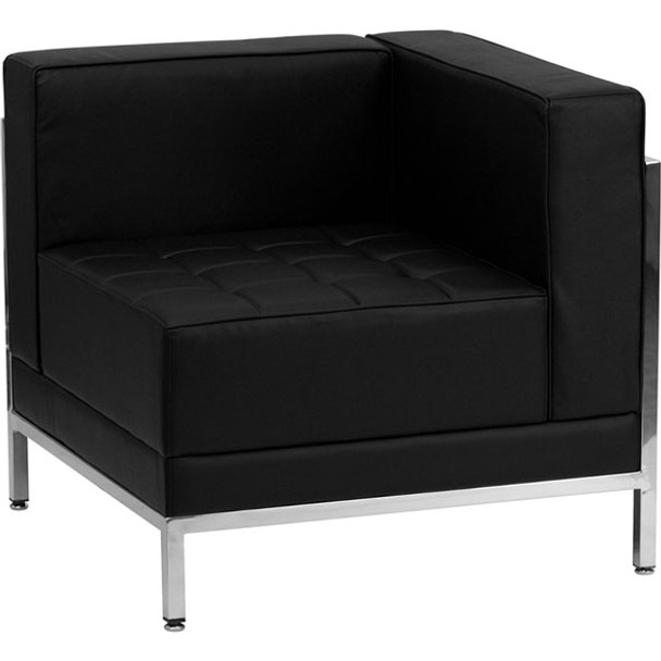 Flash Furniture Imagination Series Contemporary Black Leather Right Corner Chair - ZB-IMAG-RIGHT-CORNER-GG