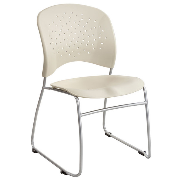 Safco Reve Sled Base Round Back Stacking Chairs (2-Pack) Latte - 6804LT