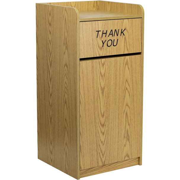 Flash Furniture Indoor Laminate Waste Receptacle Oak - MT-M8520-TRA-OAK-GG