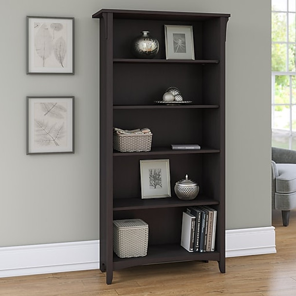 Bush Furniture Salinas 5 Shelf Bookcase Vintage Black - SAB132VB-03