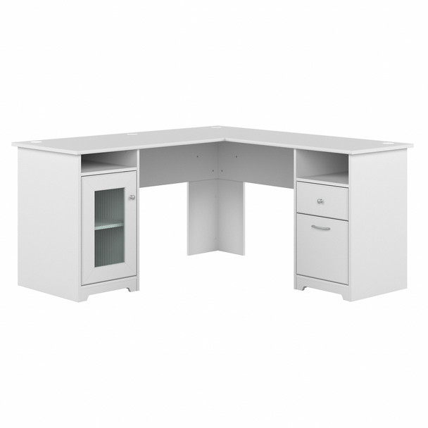 Bush Cabot Collection L-Shaped Desk 60" White - WC31930K