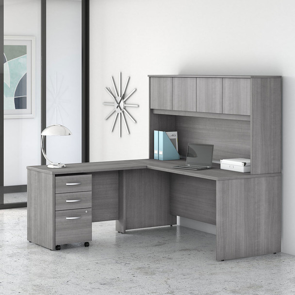 Bush Business Furniture Studio C Desk L-Shaped Package 72" Platinum Gray - STC006PGSU