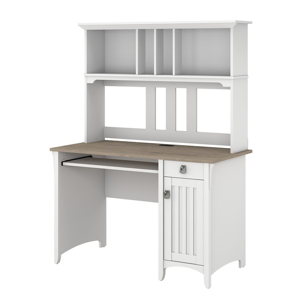 Bush Furniture Salinas Desk and Hutch 48" Shiplap Gray - MY72808-03