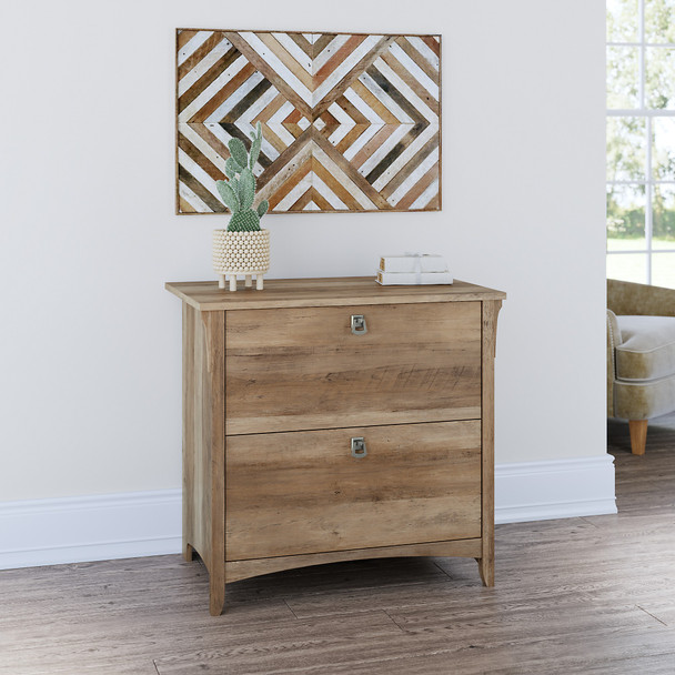 Bush Furniture Salinas Collection Lateral File Cabinet Reclaimed Pine - SAF132RCP-03