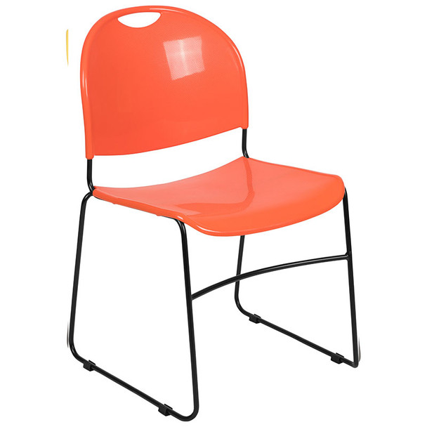 Flash Furniture HERCULES Series High Density Ultra Compact Stack Chair Orange - RUT-188-OR-GG