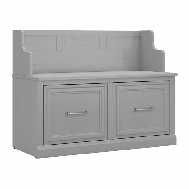 Kathy Ireland Bush Furniture Woodland 40W Entryway Bench Cape Cod Gray - WDL005CG