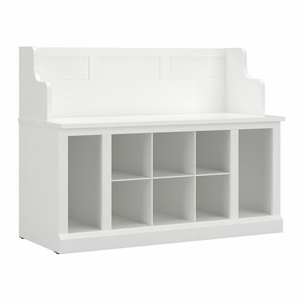 Kathy Ireland Bush Furniture Woodland 40W Entryway Bench White Ash - WDL006WAS