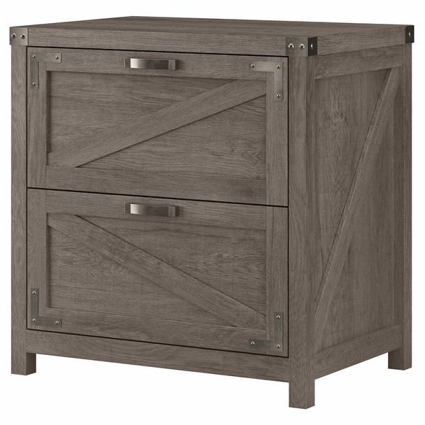 Kathy Ireland Bush Furniture Cottage Grove 2 Drawer Lateral File Cabinet Restored Gray - CGF129RTG-03