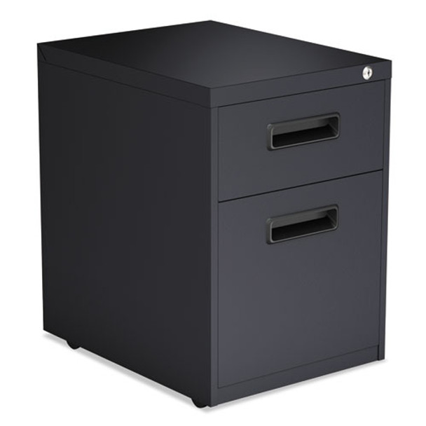 Alera Two-Drawer Metal Pedestal File Charcoal - ALEPABFCH