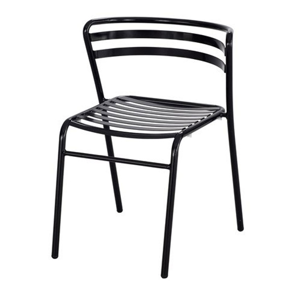 Safco CoGo Steel Stacking Chair in Black (Set of 2) - 4360BL