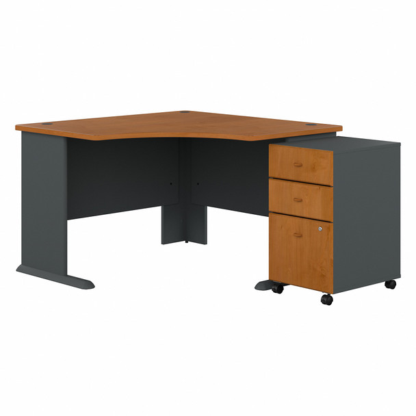 Bush Series A Corner Desk with 3 Drawer Mobile Ped - SRA035NCSU