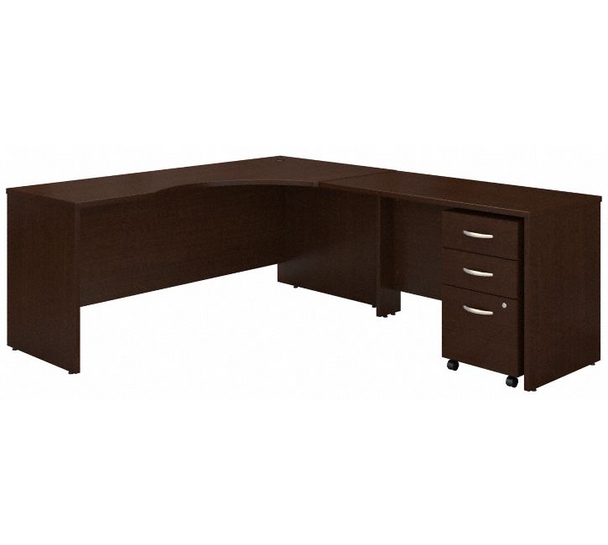 Bush Series C 72W Right Hand Corner Desk, 48W Return and 3 Dwr Mobile Ped - SRC085MRSU