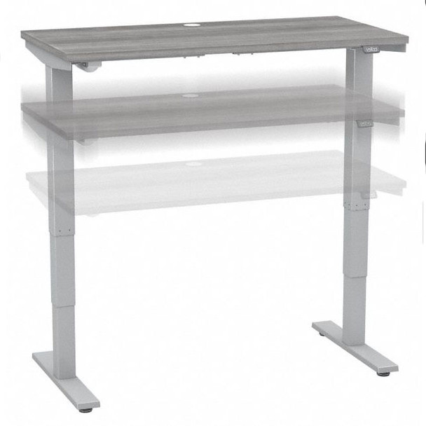 Move 40 Series by Bush Business Furniture 48W x 24D Height Adjustable Standing Desk Platinum Gray - M4S4824PGSK