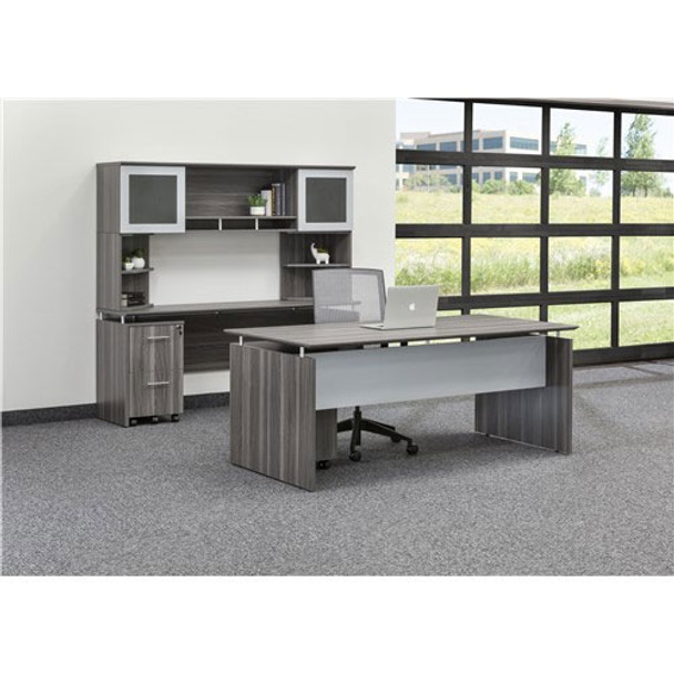 Mayline Medina Executive 72" Desk Package Gray Steel - MNT97-LGS