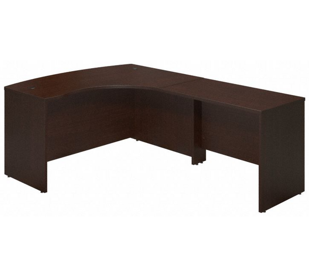 Bush Series C 60W Right and Bowfront Desk Shell with 36W Return Mocha - SERC1