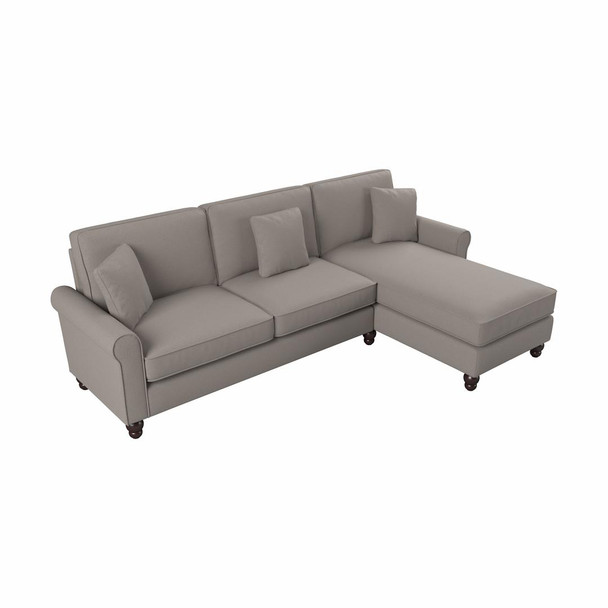 Bush Furniture 102W Sectional Couch with Reversible Chaise Lounge Beige - HDY102BBGH-03K