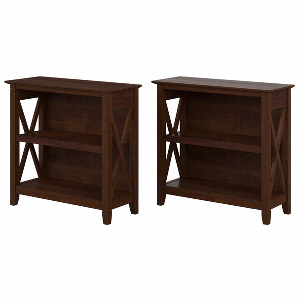 Bush Furniture Key West Small 2 Shelf Bookcase - Set of 2 -KWS053BC