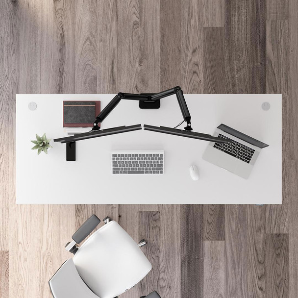 Move 40 Series by Bush Business Furniture 72W x 30D Height Adjustable Standing Desk White / Black - M4S7230WHBK Move 40 Series by Bush Business Furniture 72W x 30D Height Adjustable Standing Desk White / Black - M4S7230WHBK