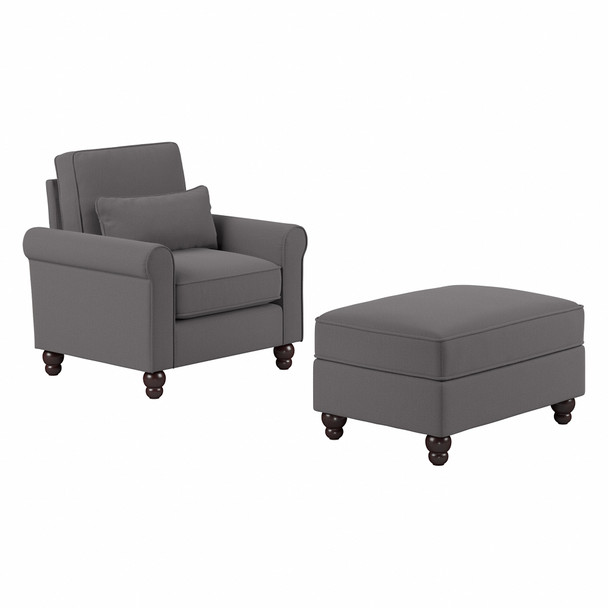 Bush Furniture Accent Chair with Ottoman Set - HDN010FGH