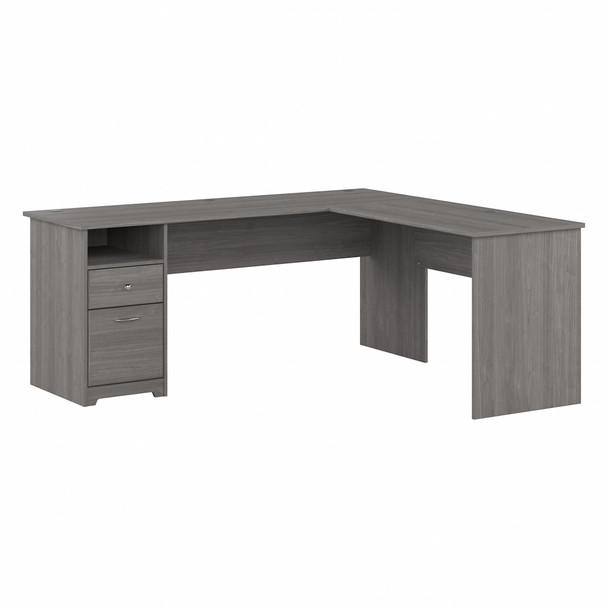 Bush Furniture Cabot Collection 72W L Shaped Computer Desk with Drawers Modern Gray - CAB051MG