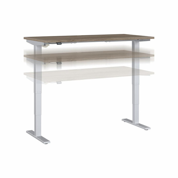 Move 40 Series by Bush Business Furniture 60W x 30D Height Adjustable Standing Desk Modern Hickory - M4S6030MHSK
